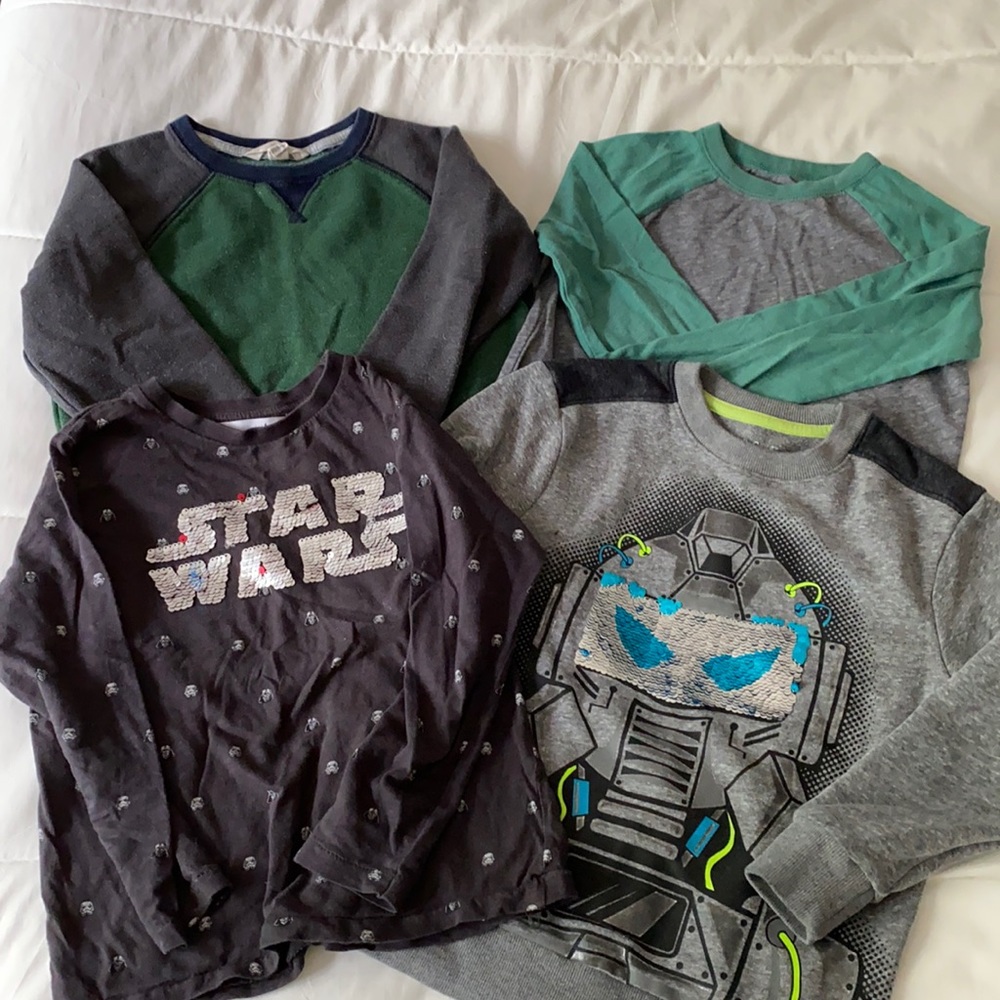 Lot boys long sleeve shirts GUC flip sequin!